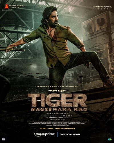 Download Tiger Nageswara Rao (2023) Multi Audio [Hindi-Malayalam-Kannada-Tamil-Telugu] Movie 480p | 720p | 1080p | 2160p WEB-DL ESub